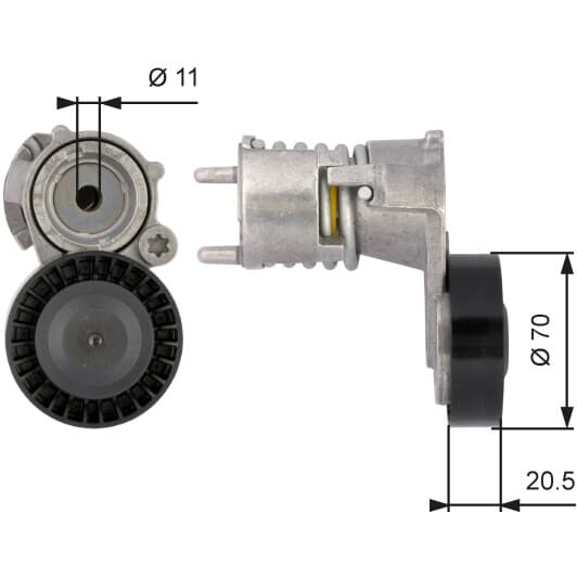 T39117 Gates Натяжной ролик поликлинового ремня