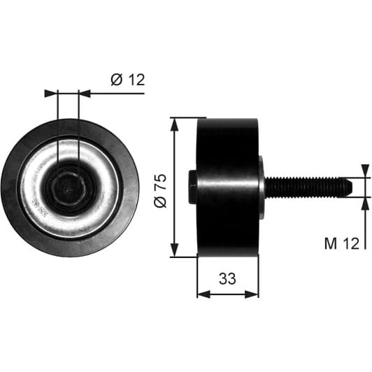 T36291 Gates Обвідний ролик поліклинового ременя