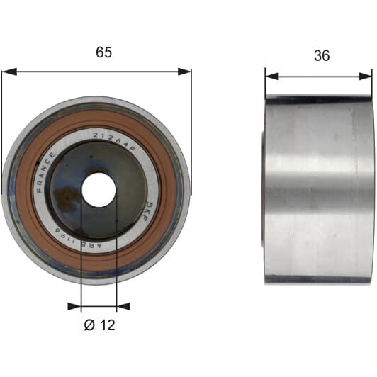 T38709 Gates Натяжний ролик поліклинового ременя