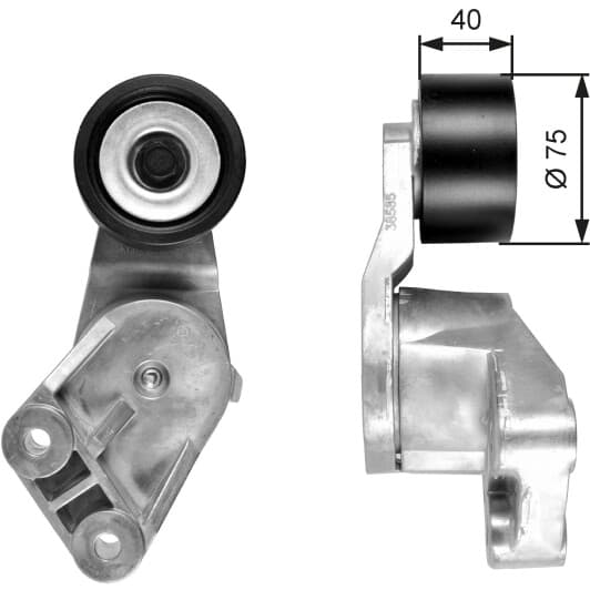 T38585 Gates Натяжной ролик поликлинового ремня