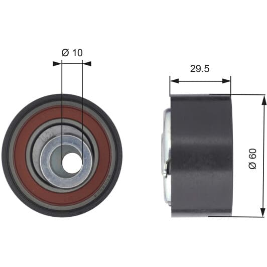 T43147 Gates Натяжний ролик ременя ГРМ