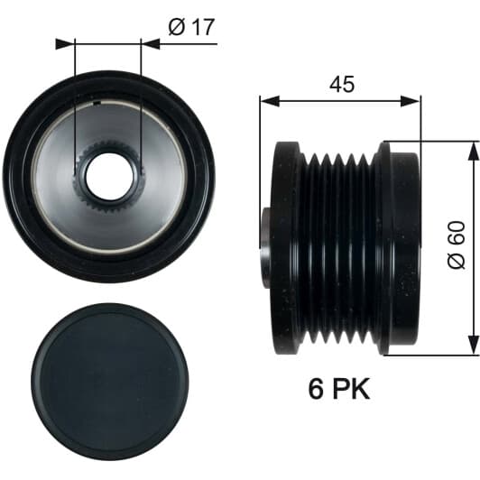 OAP7155 Gates Муфта генератора