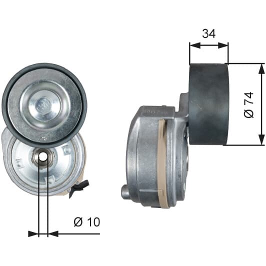 T38638 Gates Натяжний ролик поліклинового ременя
