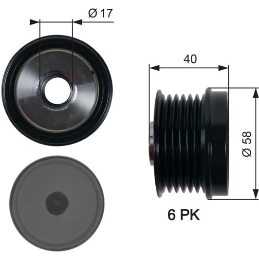 OAP7158 Gates Муфта генератора