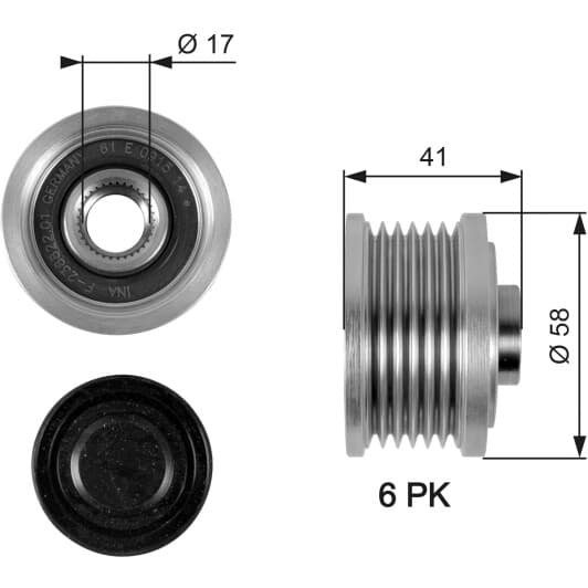 OAP7052 Gates Муфта генератора