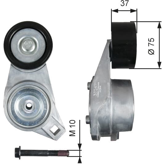 T38547 Gates Натяжной ролик поликлинового ремня