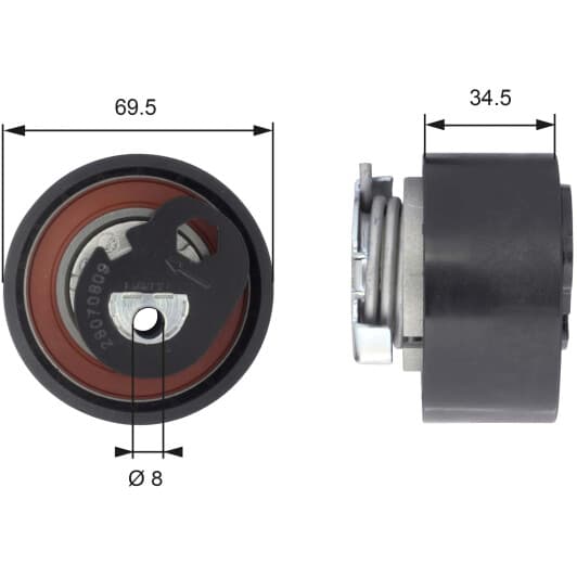 T43200 Gates Натяжной ролик ремня ГРМ
