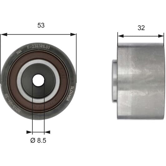 T42179 Gates Обводной ролик ремня ГРМ
