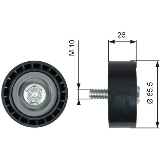 T36775 Gates Обвідний ролик поліклинового ременя