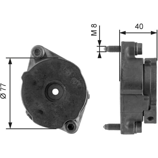 T38345 Gates Натяжной ролик поликлинового ремня