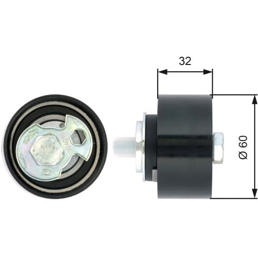 T43124 Gates Натяжний ролик ременя ГРМ