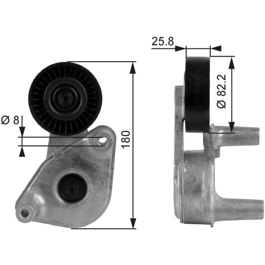 T38149 Gates Натяжной ролик поликлинового ремня