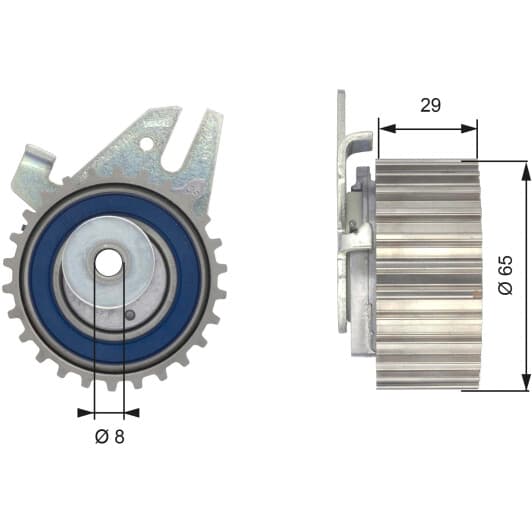 T43043 Gates Натяжной ролик ремня ГРМ