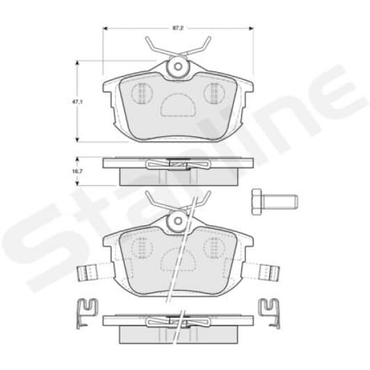 BD S830P Starline Тормозные колодки