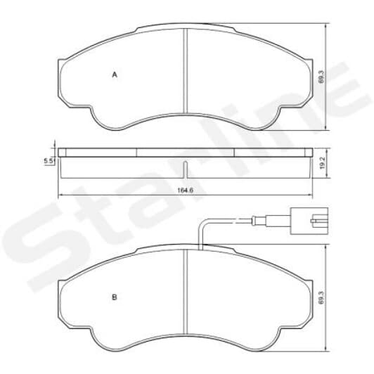 BD S840P Starline Тормозные колодки
