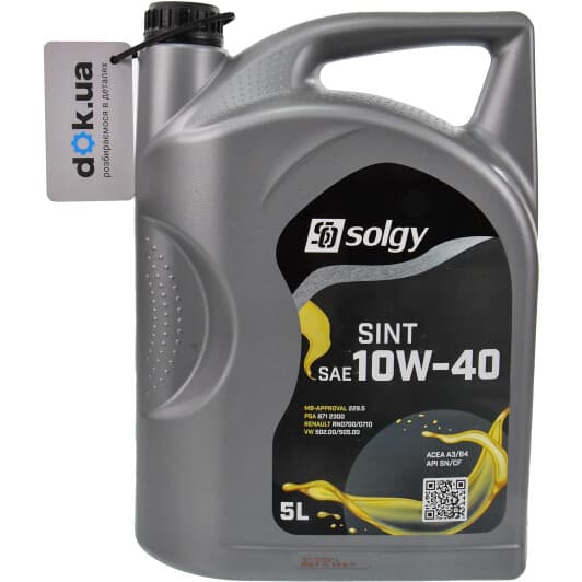 Solgy Sint 10W-40 (5 л) моторна олива