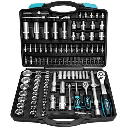 Набір бит та торцевих головок з тримачем та тріскачкою Berg 52-115 18 шт.