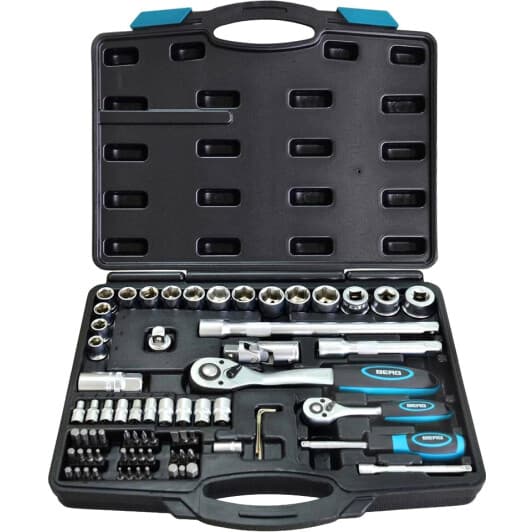 Набор бит и торцевых головок с держателем и трещоткой Berg 52-111 33 шт.