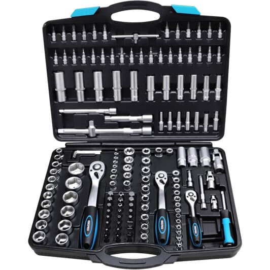 Набір бит та торцевих головок з тримачем та тріскачкою Berg 52-120 30 шт.