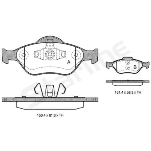 BDS306 Starline Тормозные колодки