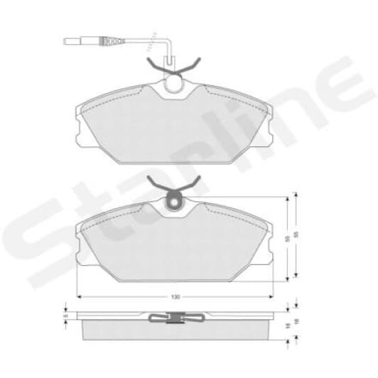 BDS034 Starline Тормозные колодки