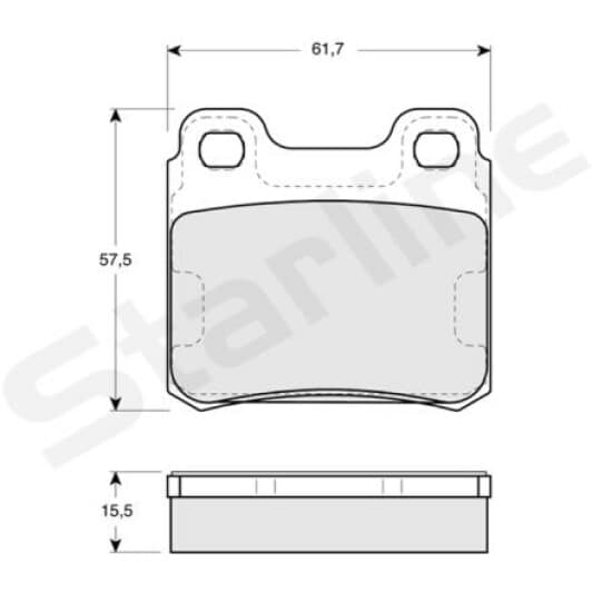 BDS103 Starline Тормозные колодки