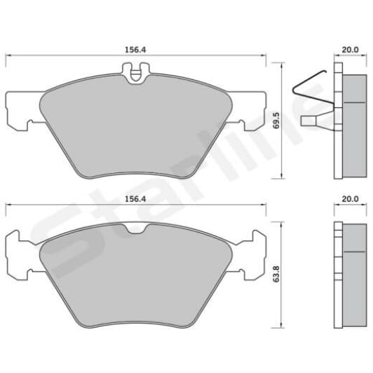 BDS367 Starline Гальмівні колодки