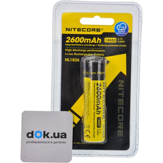 Акумуляторна батарейка Nitecore NL1826R 6-1020-r 2600 mAh 1 шт