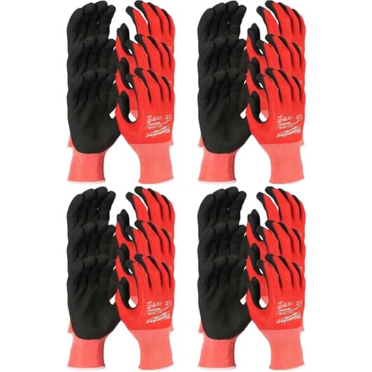 Рукавички робочі Milwaukee SmartSwipe Cut A (упаковка) синтетичні з нітрилові покриттям червоні