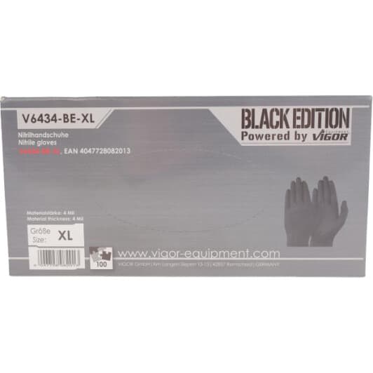 Перчатки бытовые Vigor Black нитриловые черный