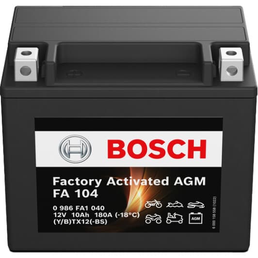 Акумулятор Bosch 6 CT-10-L Factory Activated AGM 0986FA1040