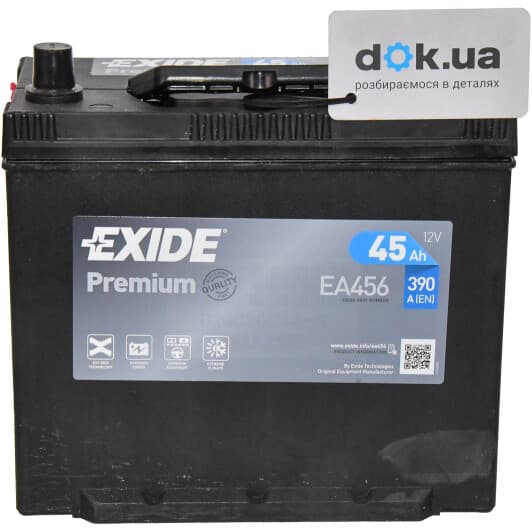Аккумулятор Exide 6 CT-45-R Premium EA456