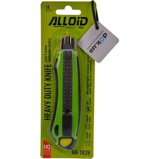 Нож канцелярский Alloid НА-1828 сегментированное