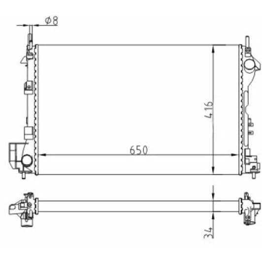 605991 Hart Радиатор охлаждения двигателя
