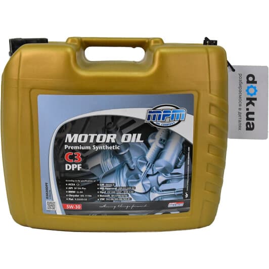 MPM Premium Synthetic C3 DPF 5W-30 (20 л) моторна олива