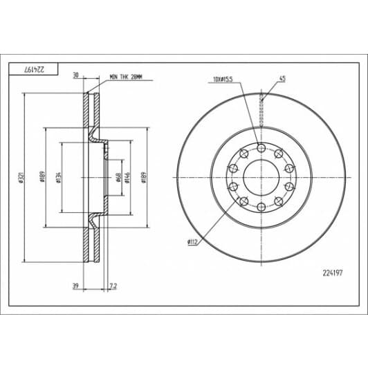 224197 Hart Гальмівний диск