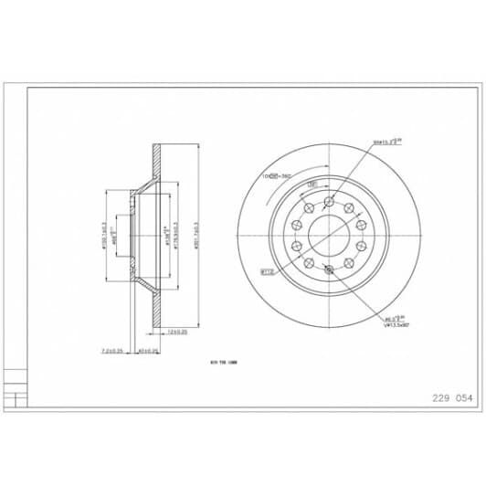 229054 Hart Тормозной диск для Audi A6