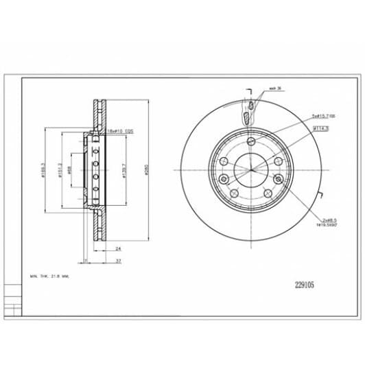 229105 Hart Гальмівний диск