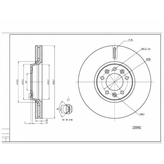 230992 Hart Тормозной диск