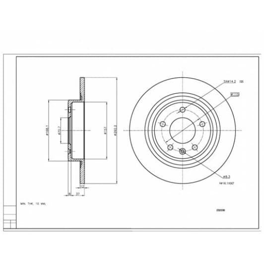 232238 Hart Гальмівний диск