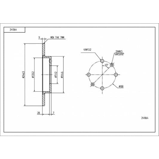241064 Hart Гальмівний диск