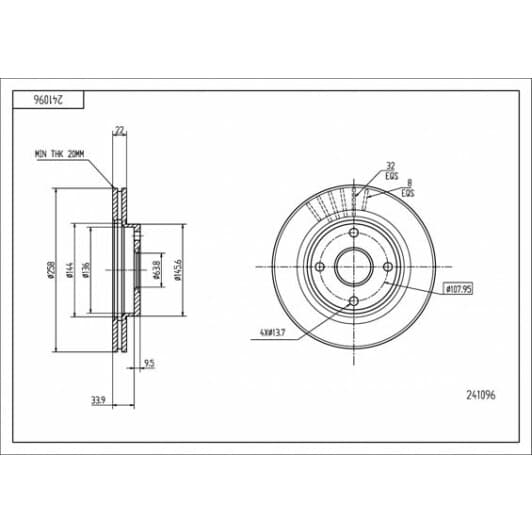 241096 Hart Гальмівний диск