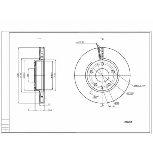 242254 Hart Гальмівний диск