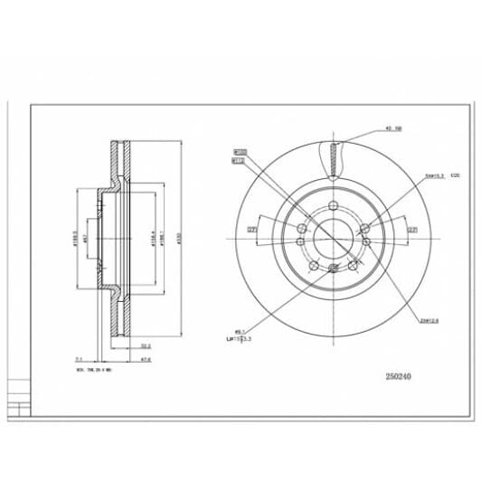 250240 Hart Тормозной диск