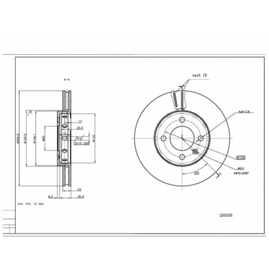 250350 Hart Гальмівний диск