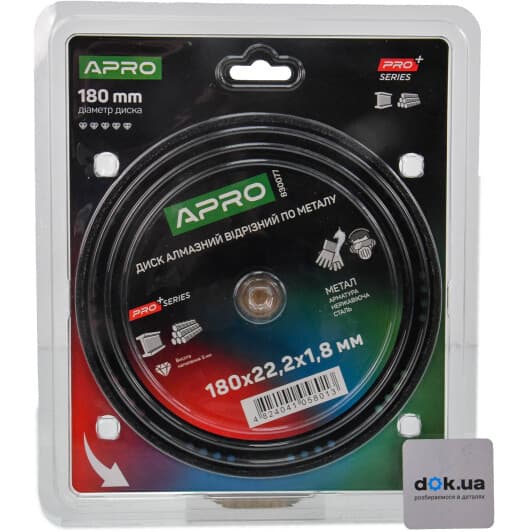 Круг отрезной Apro Pro+ 830077 180 мм