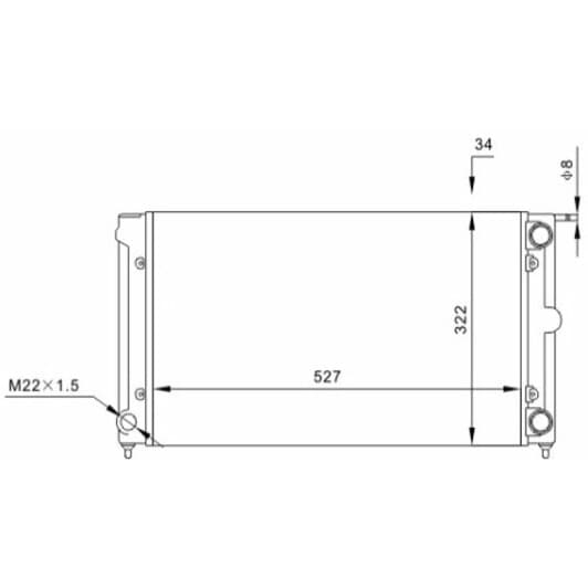 600022 Hart Радіатор охолодження двигуна