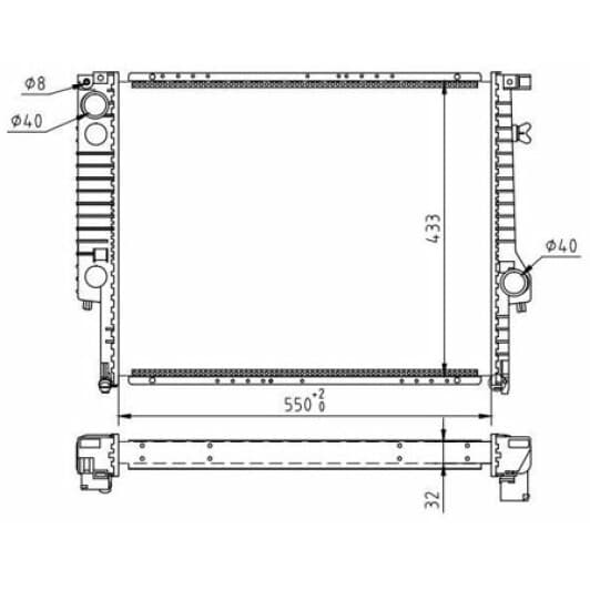 600191 Hart Радиатор охлаждения двигателя