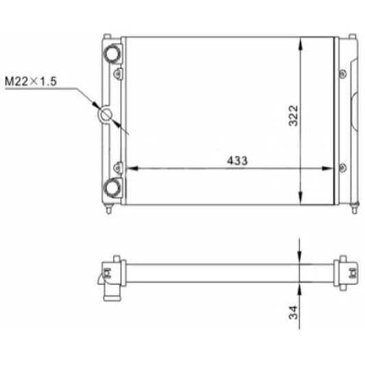 600508 Hart Радиатор охлаждения двигателя