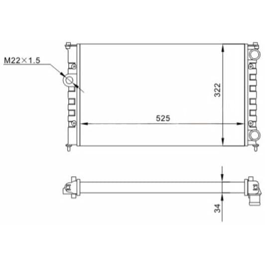 600510 Hart Радиатор охлаждения двигателя
